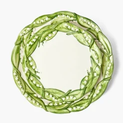 Mrs. Alice Lily of the Valley Dinner & Starter Plates (Set of 4)< Summer Crockery | Crockery Sets