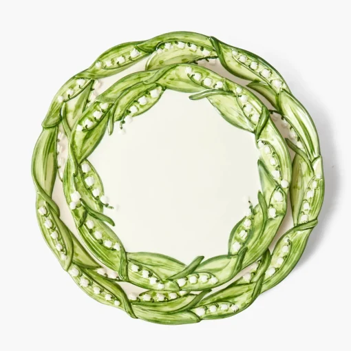 Mrs. Alice Lily of the Valley Dinner & Starter Plates (Set of 4)< Summer Crockery | Crockery Sets