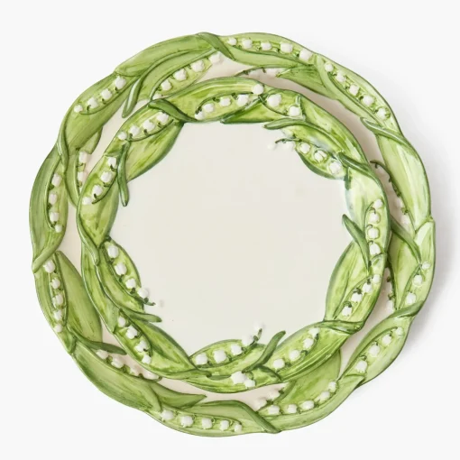 Mrs. Alice Lily of the Valley Dinner & Starter Plates (Set of 4)< Summer Crockery | Crockery Sets
