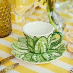 Mrs. Alice Lily of the Valley Espresso Cup & Saucer< Teaware | For Her