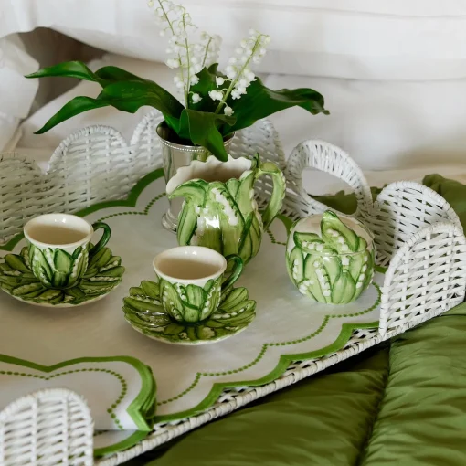 Mrs. Alice Lily of the Valley Espresso Cup & Saucer< Teaware | For Her