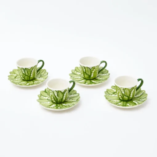 Mrs. Alice Lily of the Valley Espresso Cup & Saucer< Teaware | For Her
