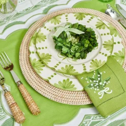 Mrs. Alice Lily of the Valley Green Linen Napkins (Set of 4)< Napkins | For Her