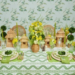 Mrs. Alice Lily of the Valley Green Linen Napkins (Set of 4)< Napkins | For Her