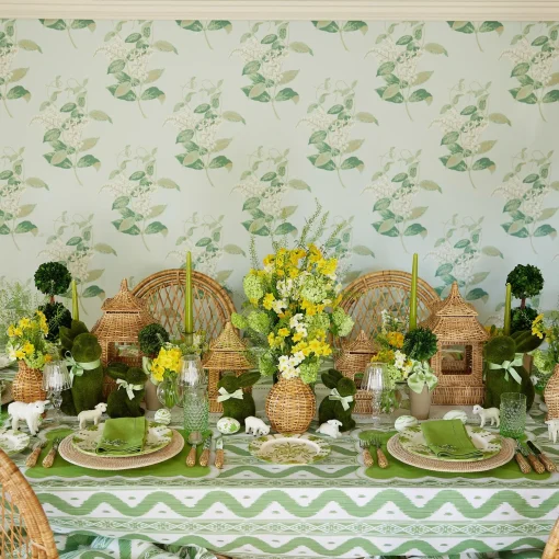 Mrs. Alice Lily of the Valley Green Linen Napkins (Set of 4)< Napkins | For Her