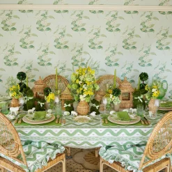 Mrs. Alice Lily of the Valley Green Linen Napkins (Set of 4)< Napkins | For Her