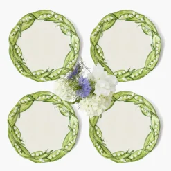 Mrs. Alice Lily of the Valley Starter Plates (Set of 4)< Summer Crockery | Starter Plates