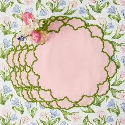Mrs. Alice Lily Pink & Green Placemats (Set of 4)< Placemats | For Her
