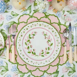 Mrs. Alice Lily Pink & Green Placemats & Napkins (Set of 4)< Table Linen Sets | Mrs. Alice Monogram
