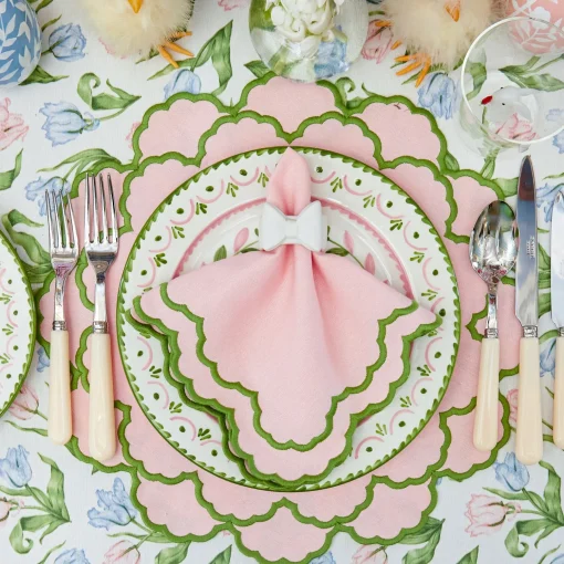 Mrs. Alice Lily Pink & Green Placemats (Set of 4)< Placemats | For Her