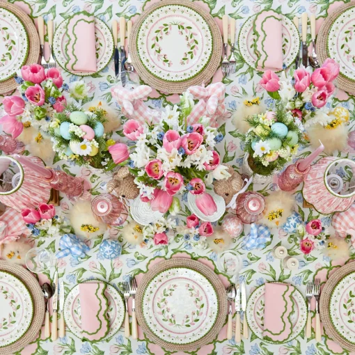 Mrs. Alice Lily Pink & Green Placemats & Napkins (Set of 4)< Table Linen Sets | Mrs. Alice Monogram