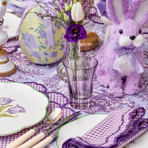 Mrs. Alice Lily Purple Gingham Napkins (Set of 4)< Napkins | Mrs. Alice Monogram