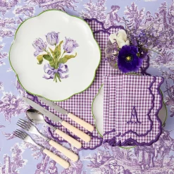 Mrs. Alice Lily Purple Gingham Placemats & Napkins (Set of 4)< Table Linen Sets | Mrs. Alice Monogram