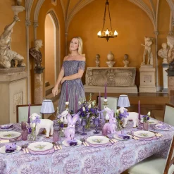 Mrs. Alice Lily Purple Placemats & Napkins (Set of 4)< Table Linen Sets | Mrs. Alice Monogram