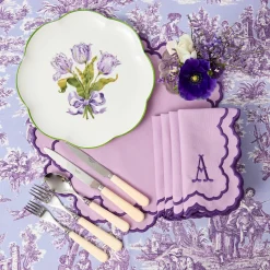 Mrs. Alice Lily Purple Placemats & Napkins (Set of 4)< Table Linen Sets | Mrs. Alice Monogram