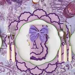 Mrs. Alice Lily Purple Placemats & Napkins (Set of 4)< Table Linen Sets | Mrs. Alice Monogram