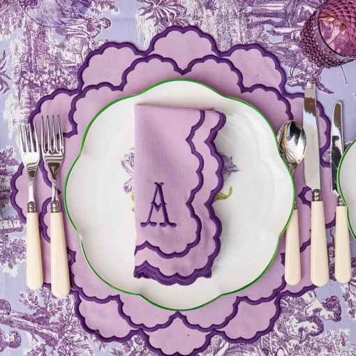 Mrs. Alice Lily Purple Placemats (Set of 4)< Placemats