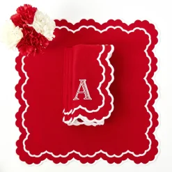 Mrs. Alice Lily Red & White Napkins (Set of 4)< Napkins | Mrs. Alice Monogram