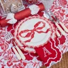 Mrs. Alice Lily Red & White Placemats & Napkins (Set of 4)< Table Linen Sets | Mrs. Alice Monogram