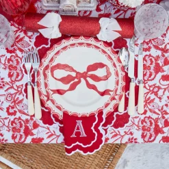 Mrs. Alice Lily Red & White Placemats & Napkins (Set of 4)< Table Linen Sets | Mrs. Alice Monogram
