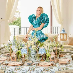 Mrs. Alice Lily Sand & Blue Placemats (Set of 4)< Summer Table Linen | Placemats