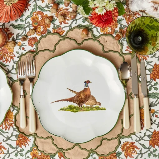 Mrs. Alice Lily Sand & Green Placemats (Set of 4)< Placemats