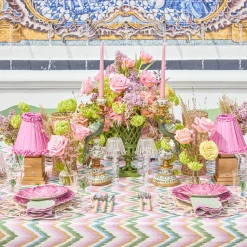 Mrs. Alice Lily Soft Green & Pink Napkins (Set of 4)< Summer Table Linen | Napkins