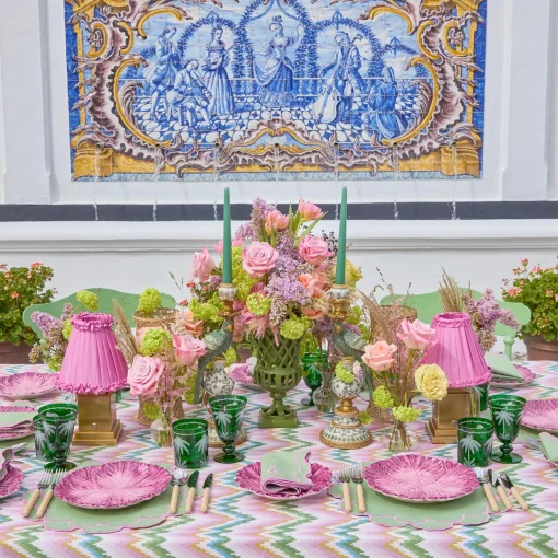 Mrs. Alice Lily Soft Green & Pink Placemats (Set of 4)< Summer Table Linen | Placemats