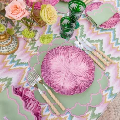 Mrs. Alice Lily Soft Green & Pink Placemats (Set of 4)< Summer Table Linen | Placemats