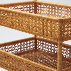 Mrs. Alice Lorenzo Rattan Bar Cart< Furniture | Furniture