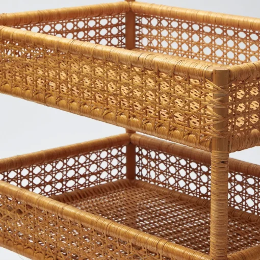 Mrs. Alice Lorenzo Rattan Bar Cart< Furniture | Furniture