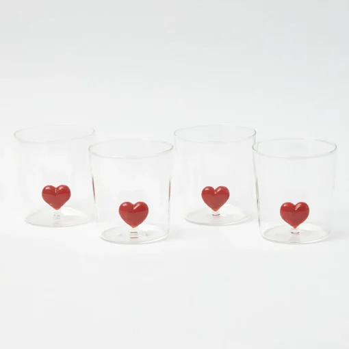 Mrs. Alice Love Heart Glasses (Set of 4)< Glasses | For Her