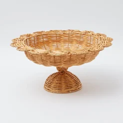 Mrs. Alice Luciana Rattan Scalloped Bowl< Year-round Decorations | Autumn Decorations