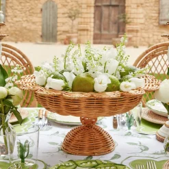 Mrs. Alice Luciana Rattan Scalloped Bowl< Year-round Decorations | Autumn Decorations