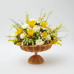 Mrs. Alice Luciana Rattan Scalloped Bowl< Year-round Decorations | Autumn Decorations