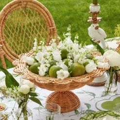 Mrs. Alice Luciana Rattan Scalloped Bowl< Year-round Decorations | Autumn Decorations