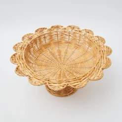 Mrs. Alice Luciana Rattan Scalloped Bowl< Year-round Decorations | Autumn Decorations