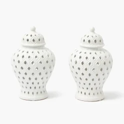 Mrs. Alice Lydia Ginger Jar (Pair)< Spring Decorations | Christmas Decorations