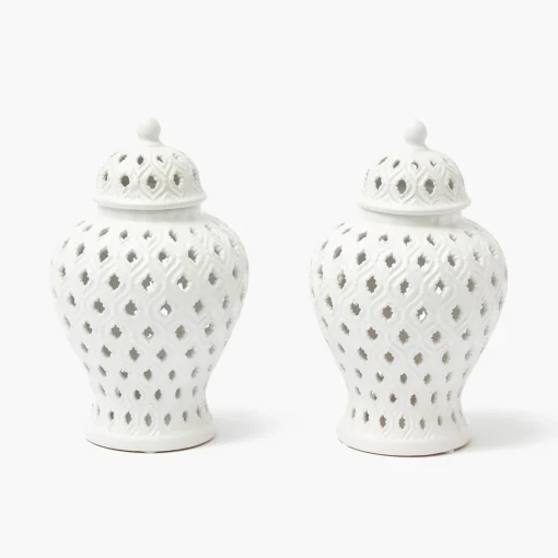 Mrs. Alice Lydia Ginger Jar (Pair)< Spring Decorations | Christmas Decorations