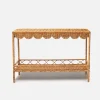 Mrs. Alice Madeleine Rattan Scalloped Console Table< Furniture | Furniture