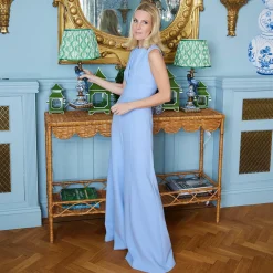 Mrs. Alice Madeleine Rattan Scalloped Console Table< Furniture | Furniture