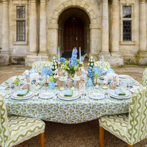 Mrs. Alice Mariana Blue & Green Placemats (Set of 4)< Summer Table Linen | Placemats