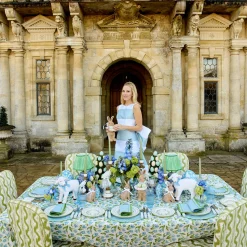 Mrs. Alice Mariana Blue & Green Placemats (Set of 4)< Summer Table Linen | Placemats