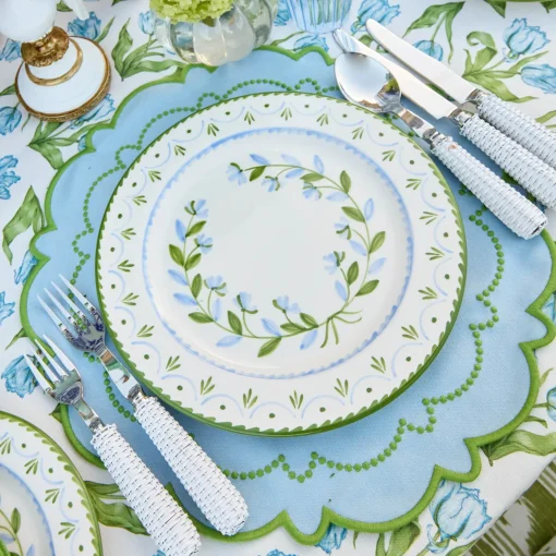 Mrs. Alice Mariana Blue & Green Placemats (Set of 4)< Summer Table Linen | Placemats