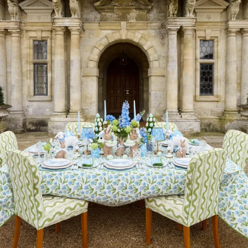 Mrs. Alice Mariana Blue & Green Placemats & Napkins (Set of 4)< Summer Table Linen | Table Linen Sets
