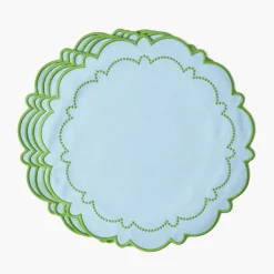 Mrs. Alice Mariana Blue & Green Placemats (Set of 4)< Summer Table Linen | Placemats