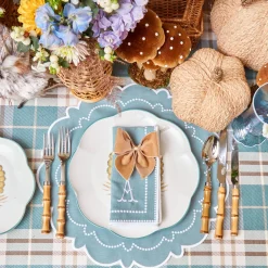 Mrs. Alice Mariana Duck Egg Placemats & Napkins (Set of 4)< Table Linen Sets | Mrs. Alice Monogram