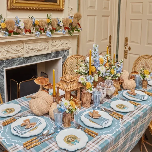 Mrs. Alice Mariana Duck Egg Placemats & Napkins (Set of 4)< Table Linen Sets | Mrs. Alice Monogram
