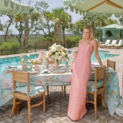 Mrs. Alice Mariana Pink & Duck Egg Placemats & Napkins (Set of 4)< Summer Table Linen | Table Linen Sets