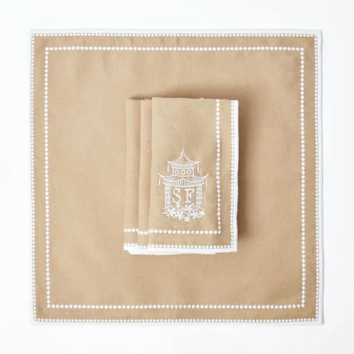 Mrs. Alice Mariana Sand Napkins (Set of 4)< Napkins | Mrs. Alice Monogram